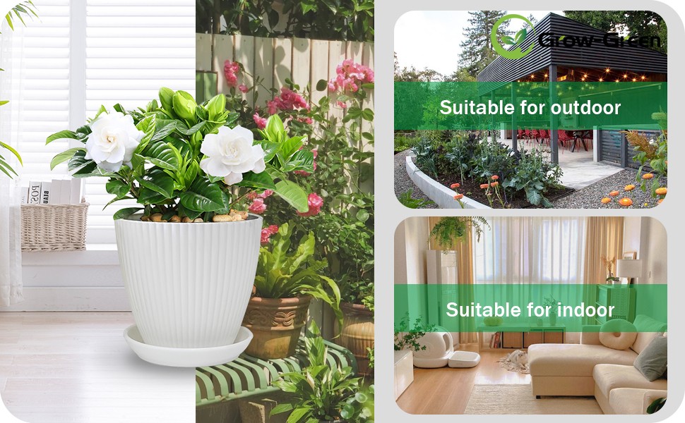 plastic planters indoor/outdoor